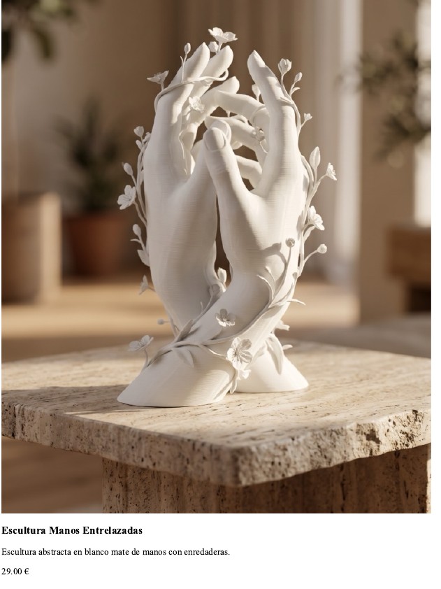Escultura Manos Entrelazadas