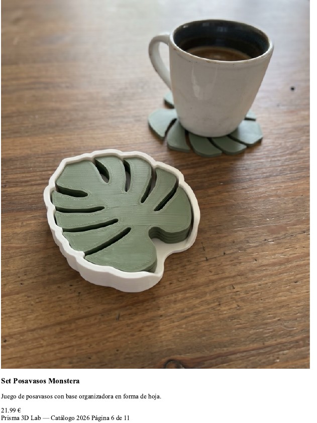 Set Posavasos Monstera