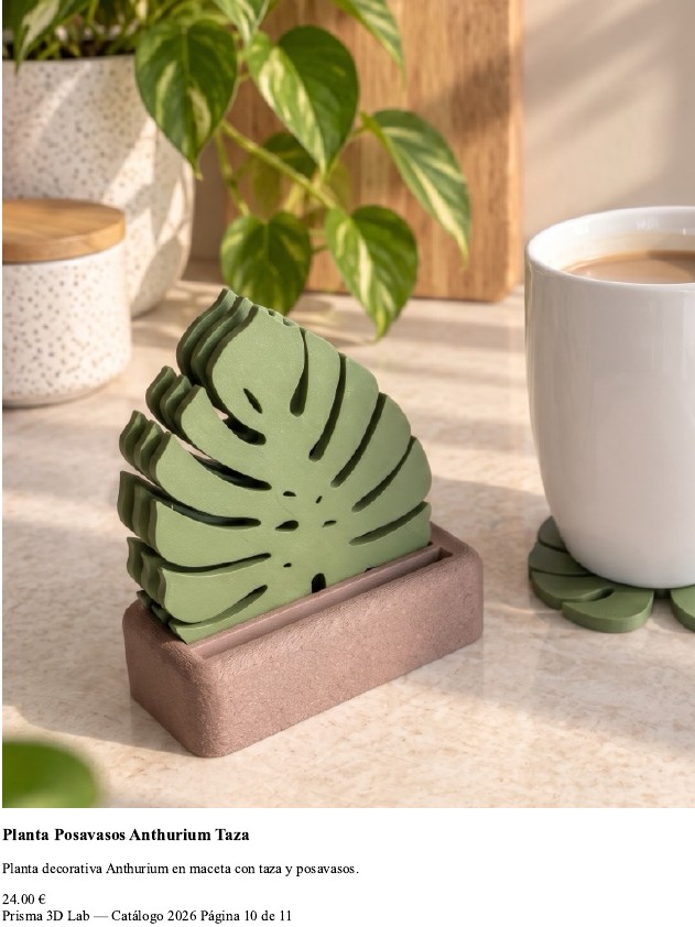 Planta Posavasos Anthurium Taza